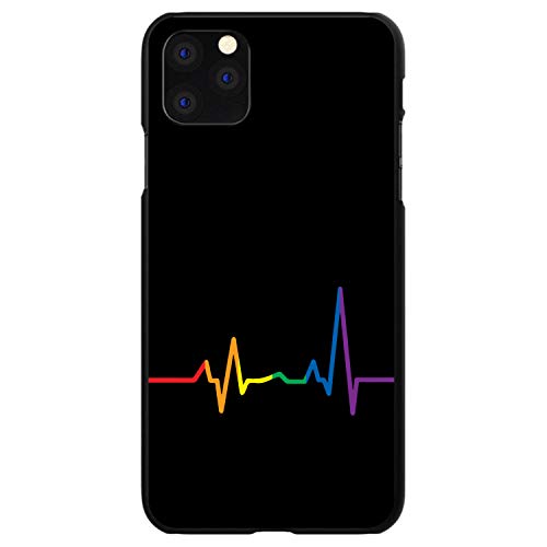 Rainbow Pulse Heart Beat On Black Case