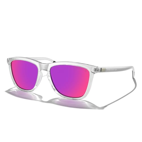 Transparent Frame/Purple Mirror Lens/Silver Temples
