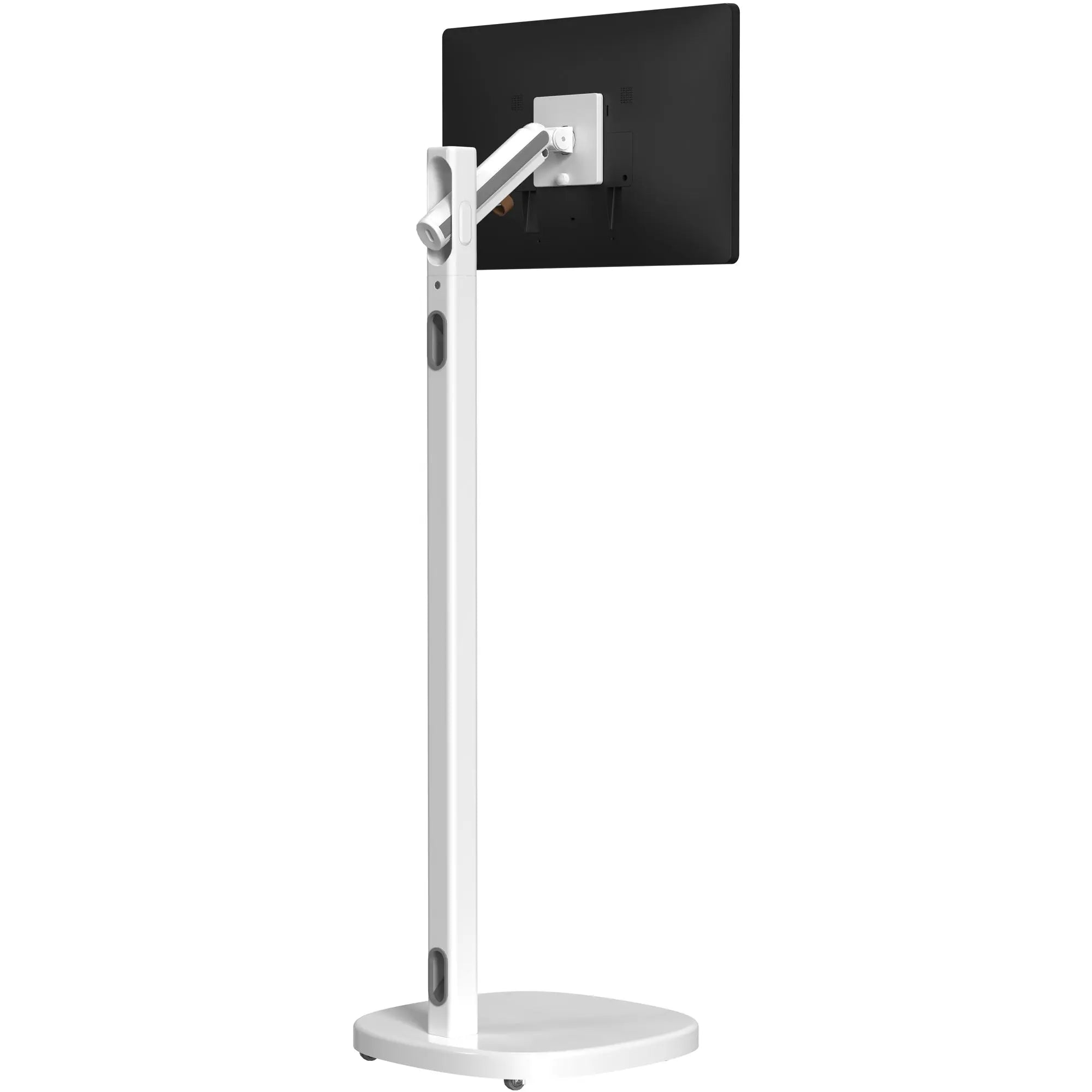 Adjustable Mobile Rolling Spring Floor Stand for Displays up to 22 lbs - Perfect for Trade Shows, Retail Stores, and Exhibitions