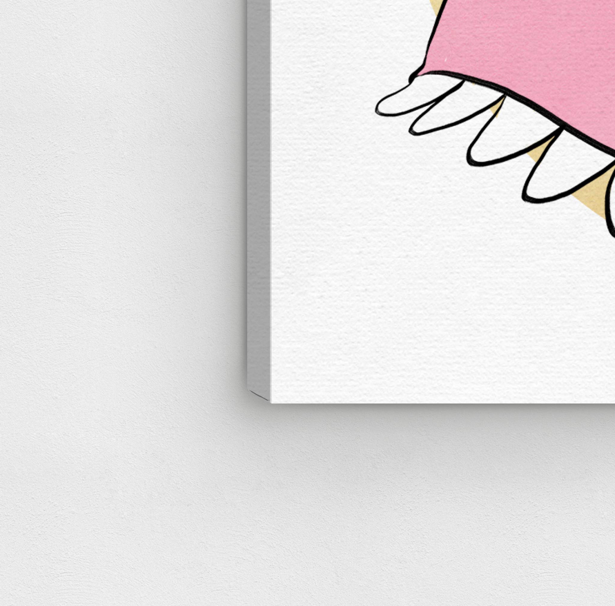 Precious Princess Fantasy Wall Art Canvas Print - 12x12 Inch Pink & Yellow Home Decor by Oliver Gal Artist Co. - Perfect for Nursery, Bedroom & Kids Room Decor