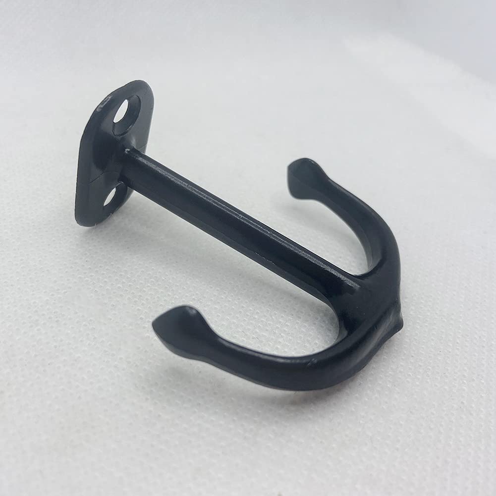 6-Pack Zinc Alloy Ceiling Hooks with Anchors - Heavy Duty 2-Prong Hooks for Closet, Robe, Plants & Cups - Perfect for Bathroom, Kitchen, Garage & Cabinet Organization