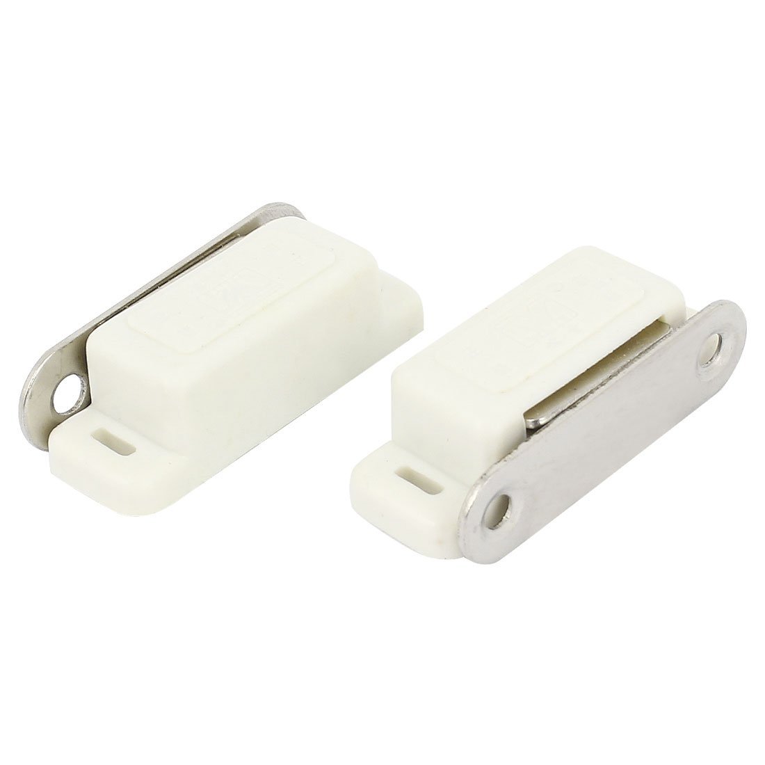 uxcell White Single Magnetic Cabinet Door Catch Latch - 2 Pack for Closet, Kitchen, Bathroom & Furniture Hardware
