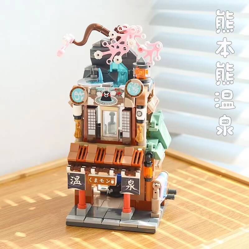 Kumamon Mini Street View Collectible Figure - Cute Japanese Bear Character Statue for Home & Office Decor, Gift for Anime Fans - Perfect for Display Shelves, Desktops, and Themed Collections