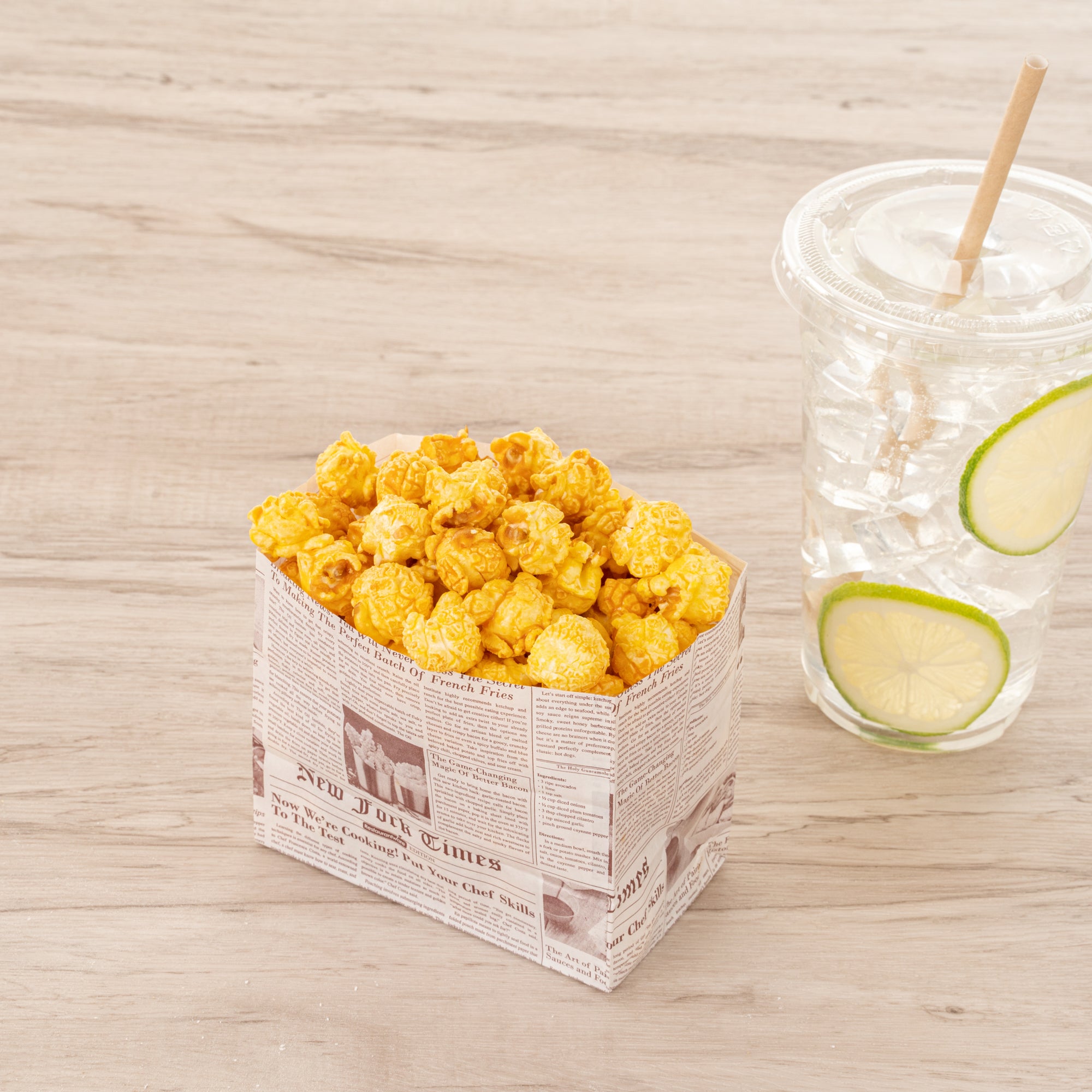 Eco-Friendly Sepia Newsprint Paper Snack Bags 4.25