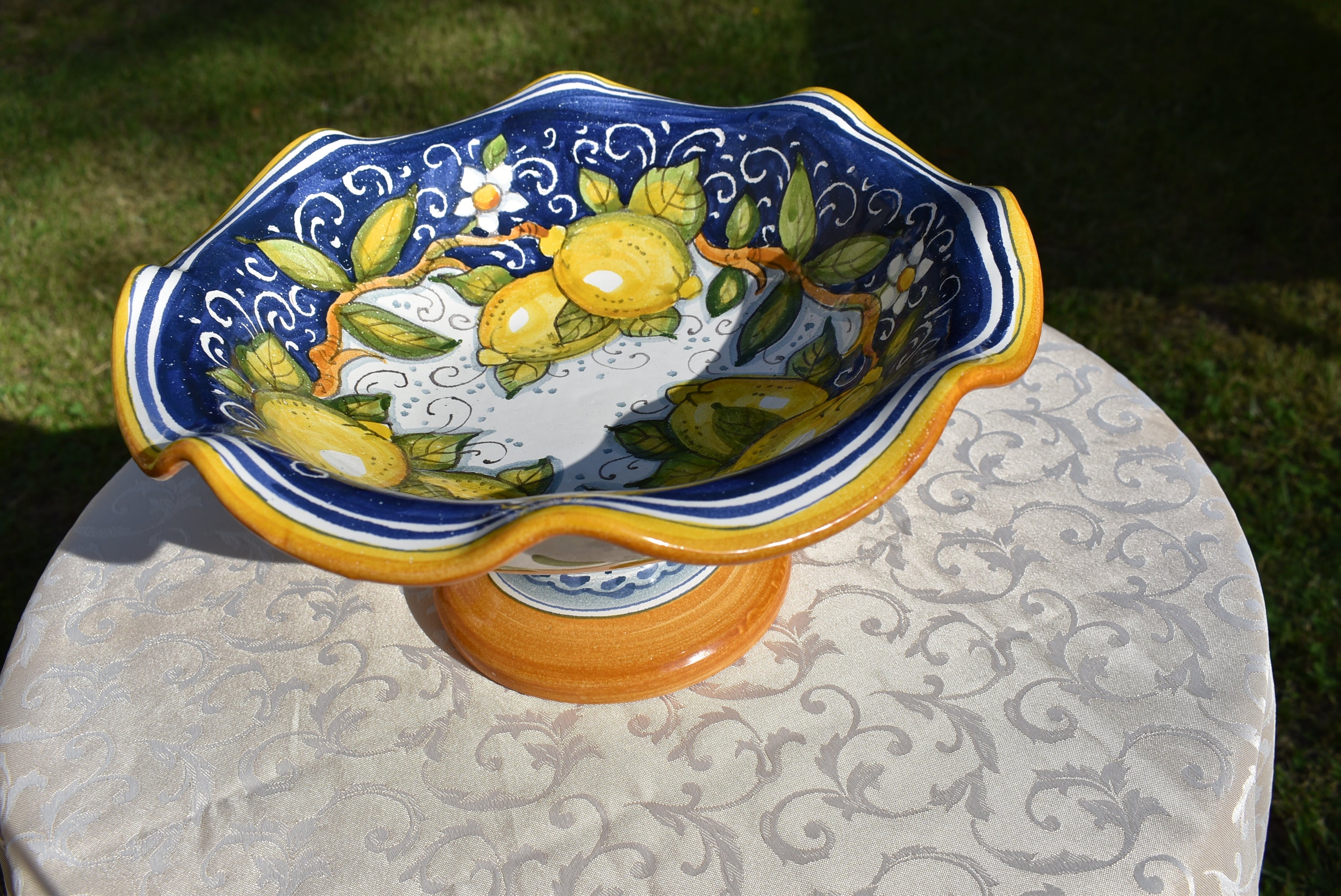 Ceramic Table Centerpiece - Elegant Handmade Ceramic Bowl for Dining Table Decor, Wedding, Party & Home Decoration
