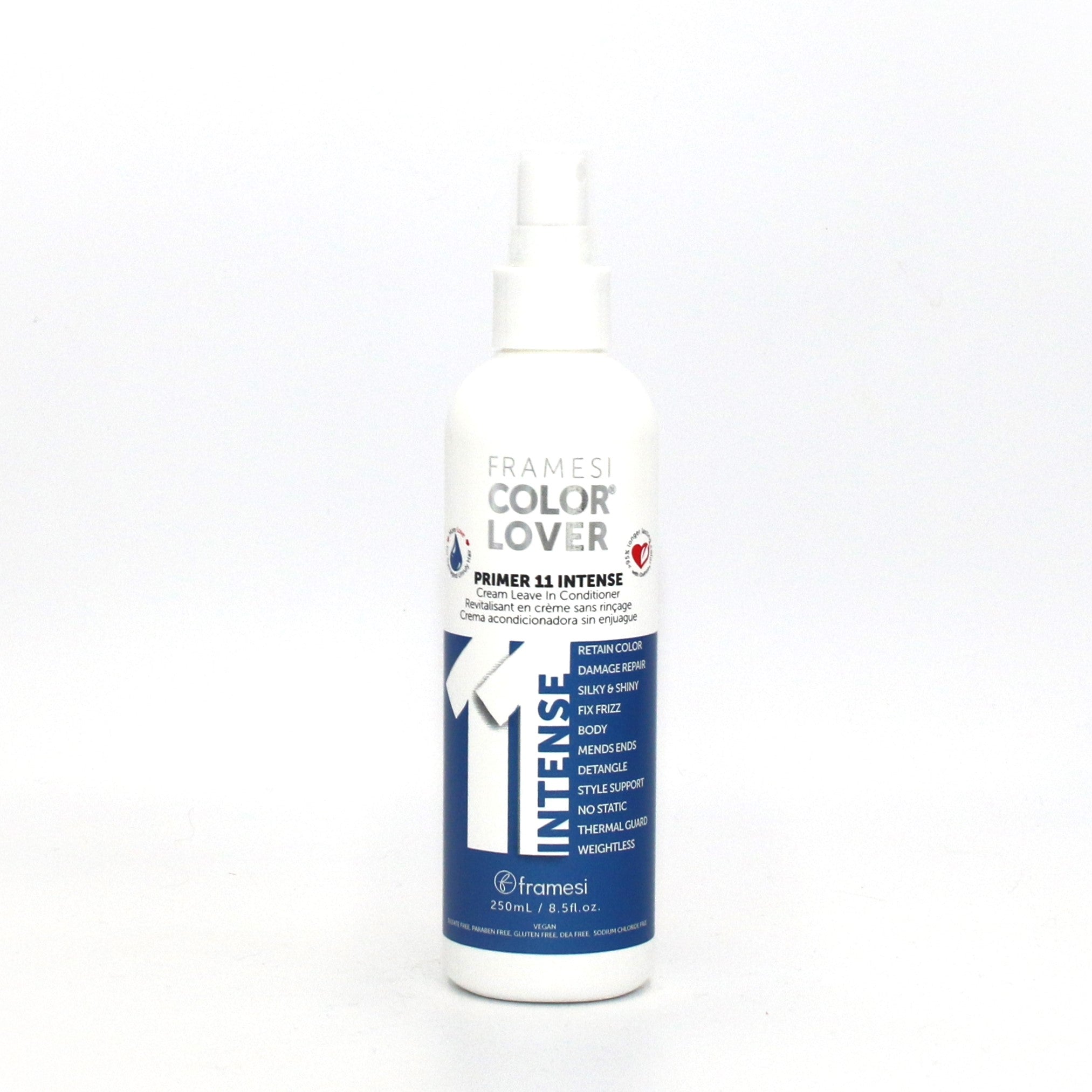 Framesi Color Lover Primer 11 Intense Cream Leave-In Conditioner 8.5 oz - Hydrating Hair Treatment for Color-Treated & Damaged Hair - Perfect for Salon & Home Use