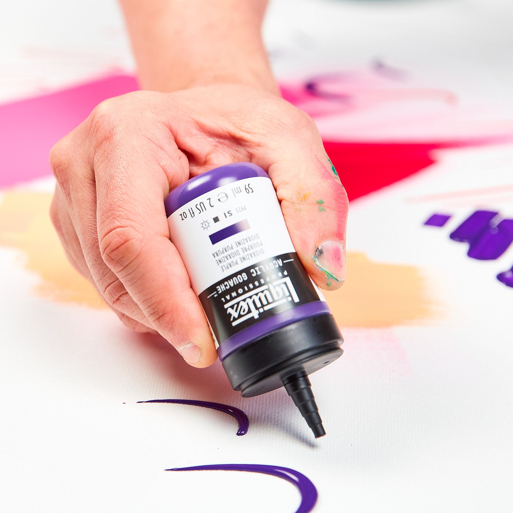 Acrylic Gouache Paint Set - 6 Primary Colors for Artists & Beginners | Perfect for Canvas Painting, Illustration & DIY Crafts