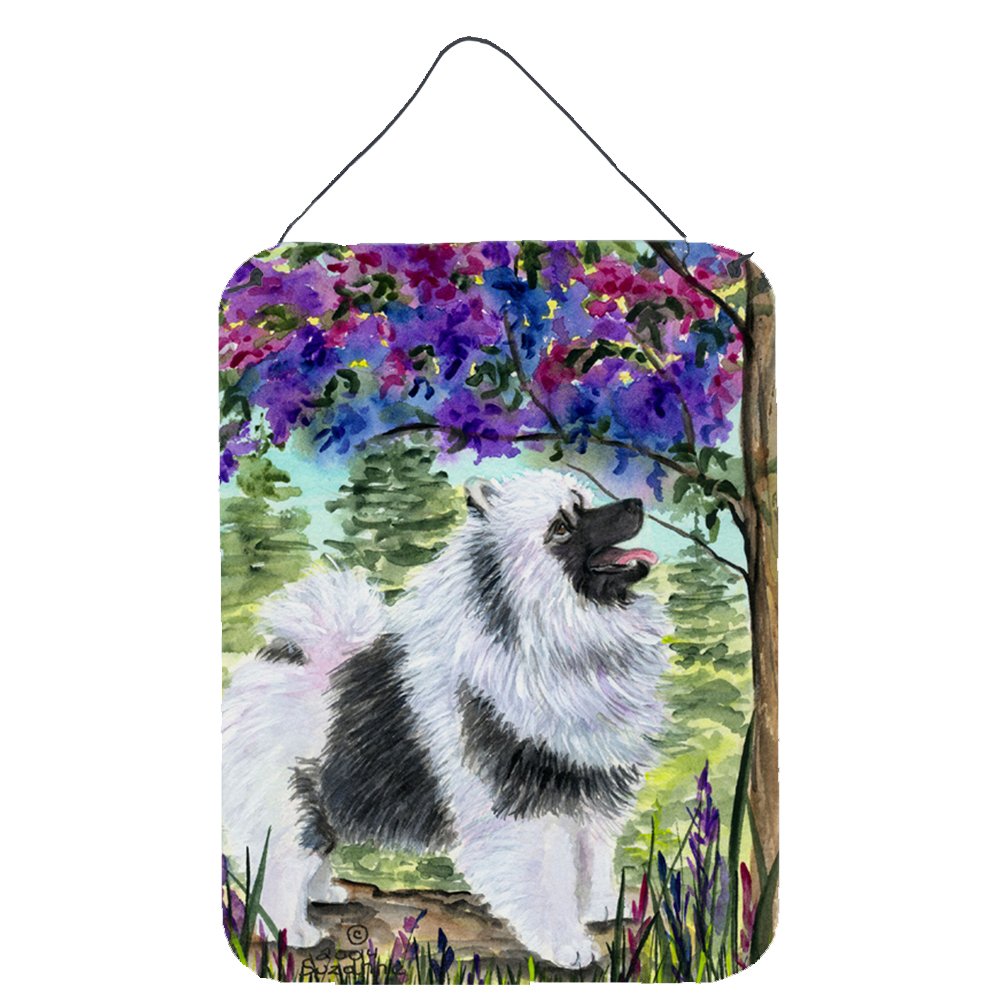 Keeshond Dog Wall Art - 12x16 Inch Aluminum Metal Sign for Kitchen, Bar, Bathroom & Front Door Decor - Vintage Style Multicolor Hanging Plaque - Perfect for Pet Lovers & Home Decoration