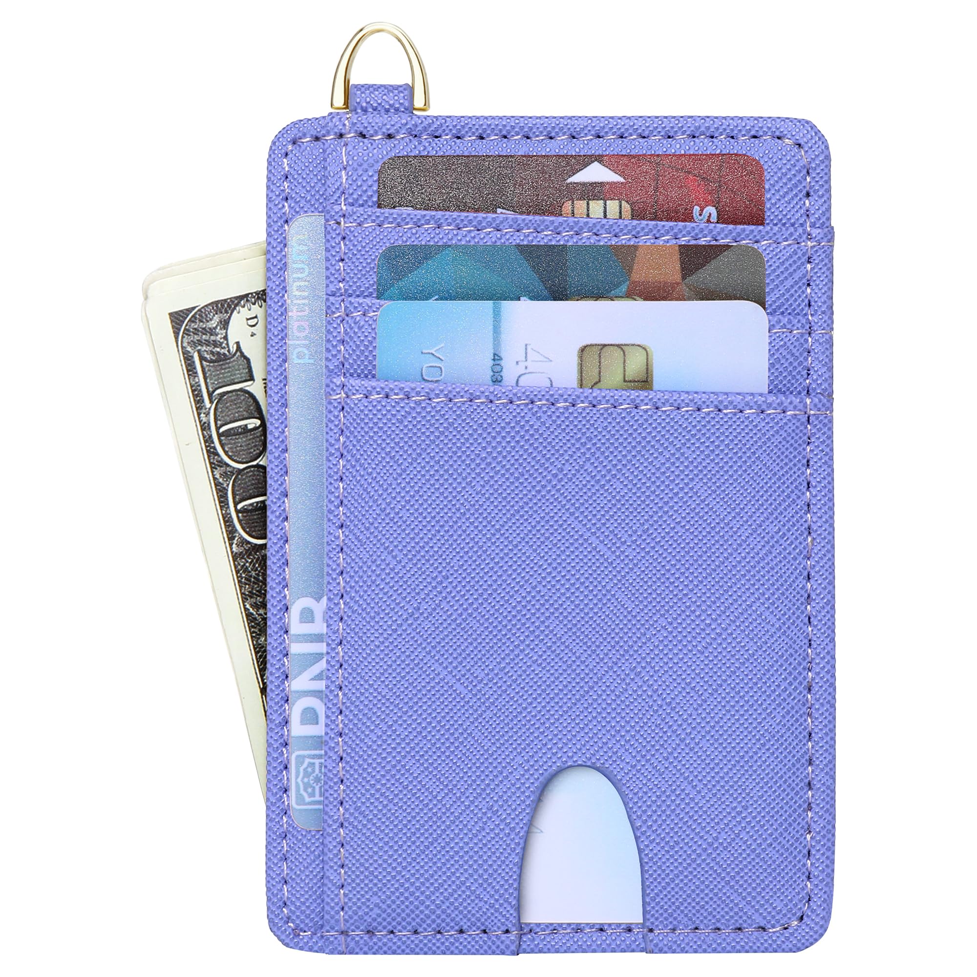 Slim RFID Blocking Credit Card Holder - Minimalist Front Pocket Wallet for Men & Women with ID Window | Compact Card Case for Travel, Business & Everyday Use