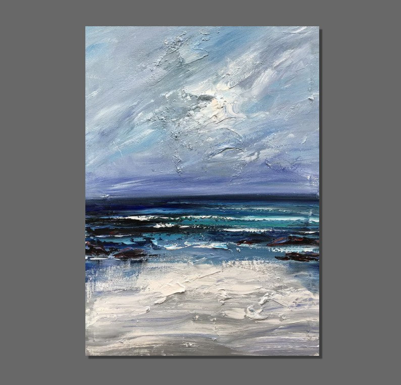 Extra Large Abstract Canvas Paintings - Hand Painted Modern Landscape Wall Art for Bedroom Decor | Perfect for Living Room, Office & Home Interior Design