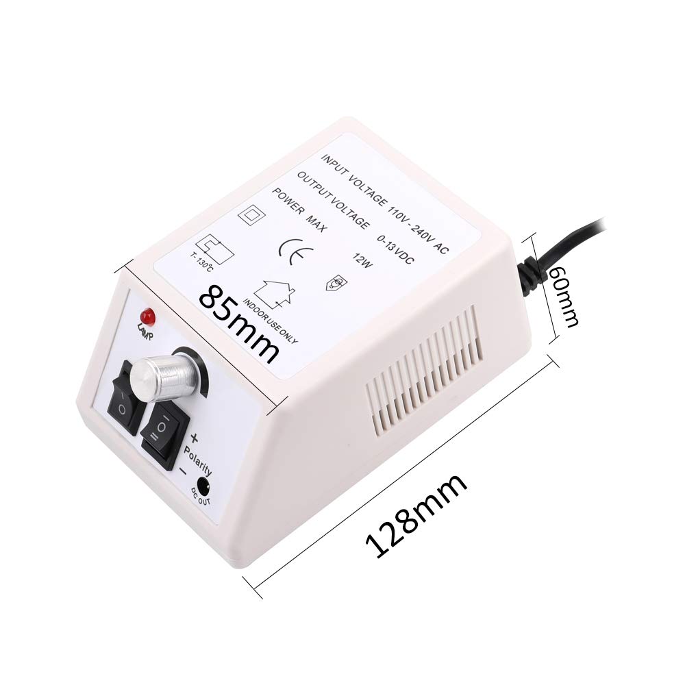 Professional Electric Acrylic Nail Drill File Machine Kit with 10 Bits - Portable Manicure Pedicure Tool for Home & Salon Use