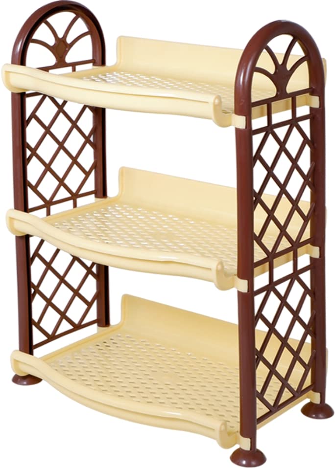 **Wonder Homeware Rexo 103 3-Tier Wall Mounted Kitchen Organizer Rack - Durable Shelf for Spice Jars, Utensils & Storage - Space-Saving Blue & Yellow Design - Perfect for Small Kitchens, Pantries & Countertop Organization**