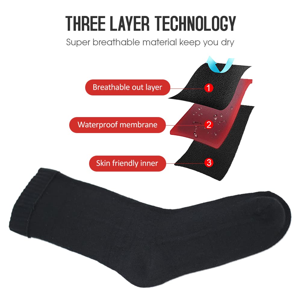 Waterproof Breathable Sports Socks for Men & Women - Outdoor Athletic Socks for Cycling, Hiking, Skiing & Fishing - Moisture Wicking, Durable & Comfortable for All-Day Wear - Ideal for Adventure Enthusiasts & Fitness Lovers