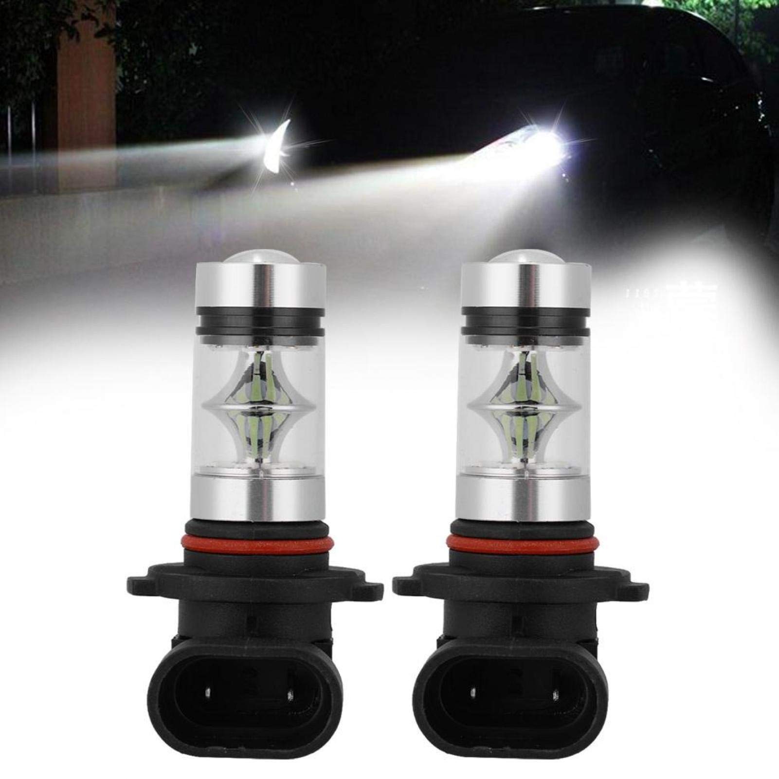 9005 H10 9145 LED Headlight Bulbs - 2 Pack 8000K Ice Blue 100W Super Bright Fog Lights - Perfect for Night Driving & Off-Road Vehicles