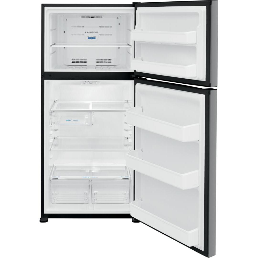 Frigidaire 18.3 cu. ft. Top Freezer Refrigerator - 30 Inch, Removable Freezer, Energy Efficient, Stainless Steel (FFTR1835VS) - Perfect for Kitchens, Apartments, and Small Spaces