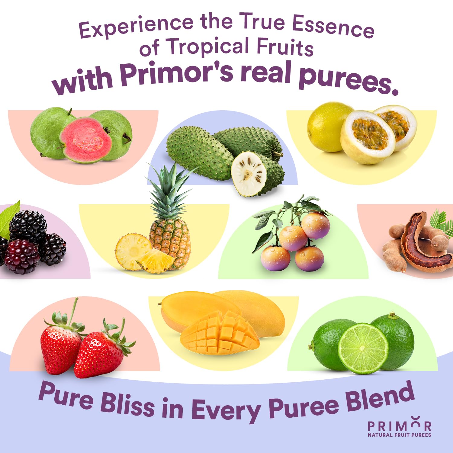 Primor Passion Fruit Puree | 100% Real Fruit | Perfect for Juices, Smoothies, Cocktails, Desserts & Baking | Great for Home Bars, Cafes & Healthy Snacking