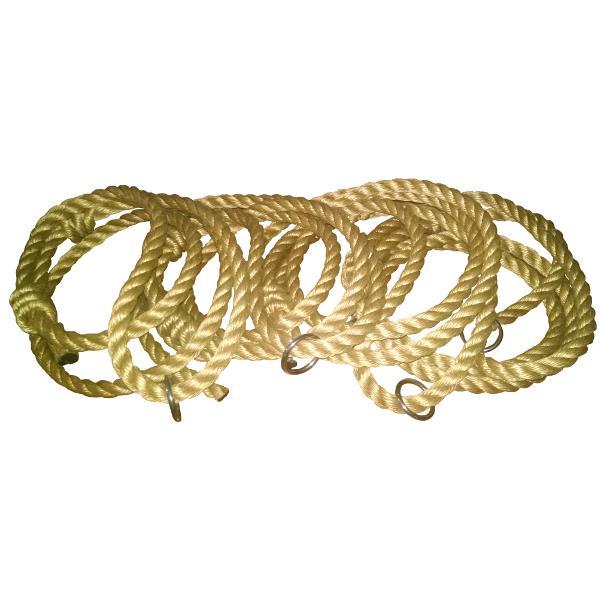 Premium Rope Swing Kit for Indoor/Outdoor Swing Beds & Ceiling Hanging - Heavy Duty Cotton Rope with Carabiners & Hardware - Perfect for Backyard, Playground, Hammock, and DIY Home Decor Projects