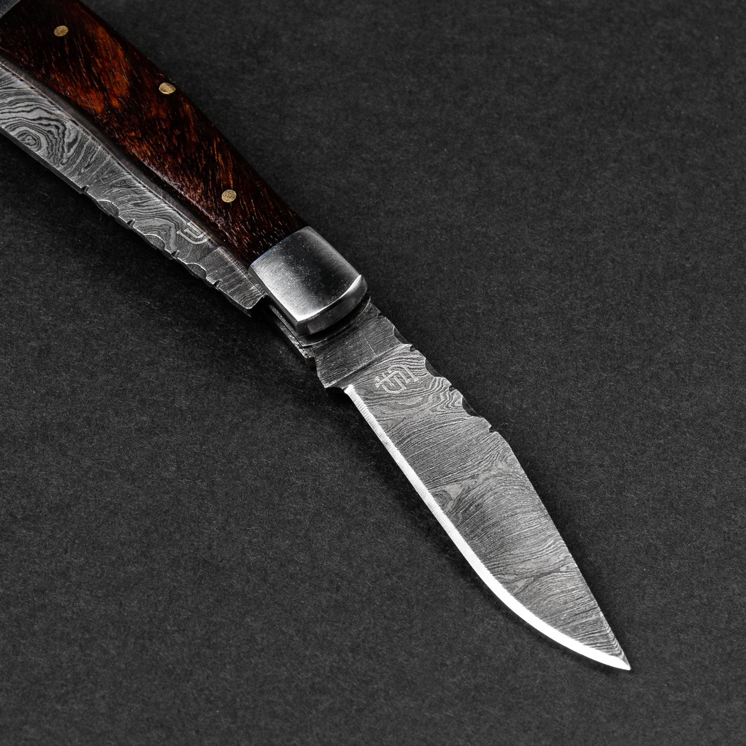 Premium Damascus Steel Folding Pocket Knife - 2 Blades, Razor Sharp, Durable & Portable - Perfect for Camping, Hiking, Survival & Everyday Carry (EDC)