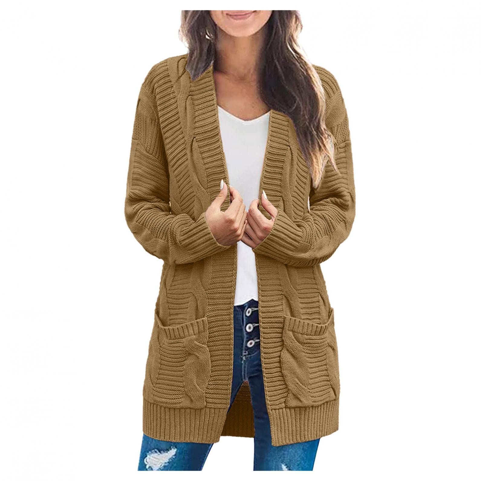 Women's Lightweight Long Sleeve Open Front Cardigan - Snowman Print Christmas Sweater for Women | Cozy Holiday Outerwear for Winter Parties & Family Gatherings