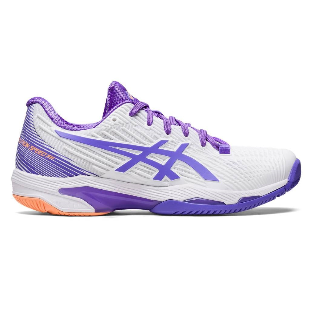 ASICS Solution Speed FF 2 Women's Tennis Shoes - Lightweight Performance Court Shoes for Women | White/Purple Colorway | Ideal for Competitive Tennis Matches & Court Training