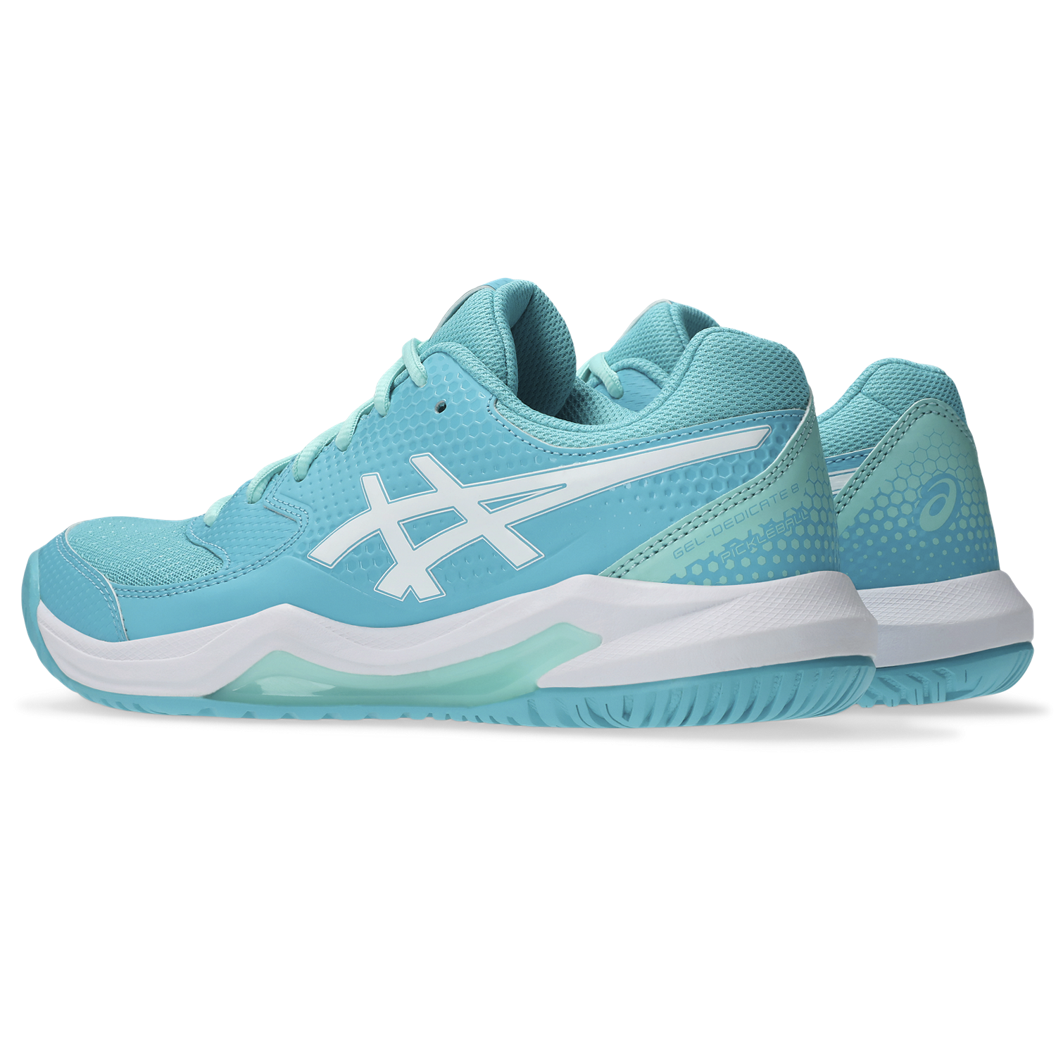 Women's Dedicate 8 Pickleball Shoes - 400 Energy Aqua/White - Perfect for Court Sports & Casual Wear