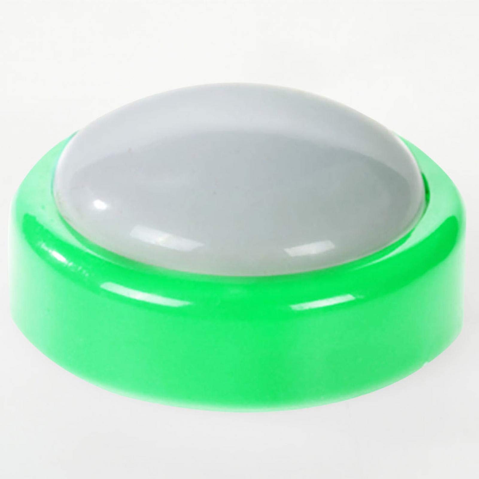 Wireless LED Puck Light - Battery Powered Touch Night Light for Kitchen, Cabinet, Wardrobe - Mini Push Tap Button Design (Green) - Perfect for Bedroom, Closet, and Staircase Lighting
