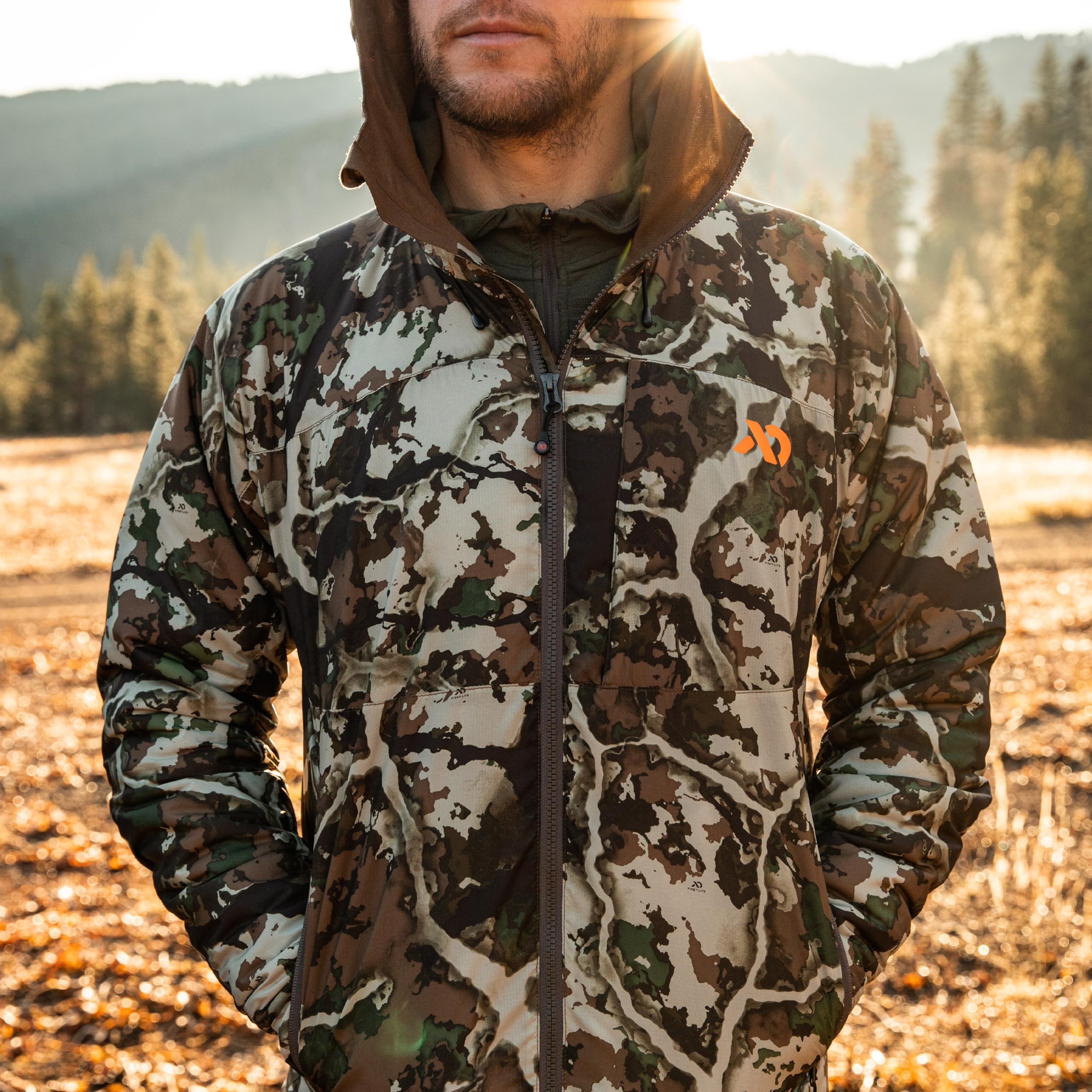 First Lite Men's Uncompahgre 2.0 Puffy Jacket - Lightweight Insulated Camo Hunting Coat, Waterproof Outdoor Gear for Cold Weather Hunting & Hiking | Perfect for Winter Adventures & Wilderness Exploration