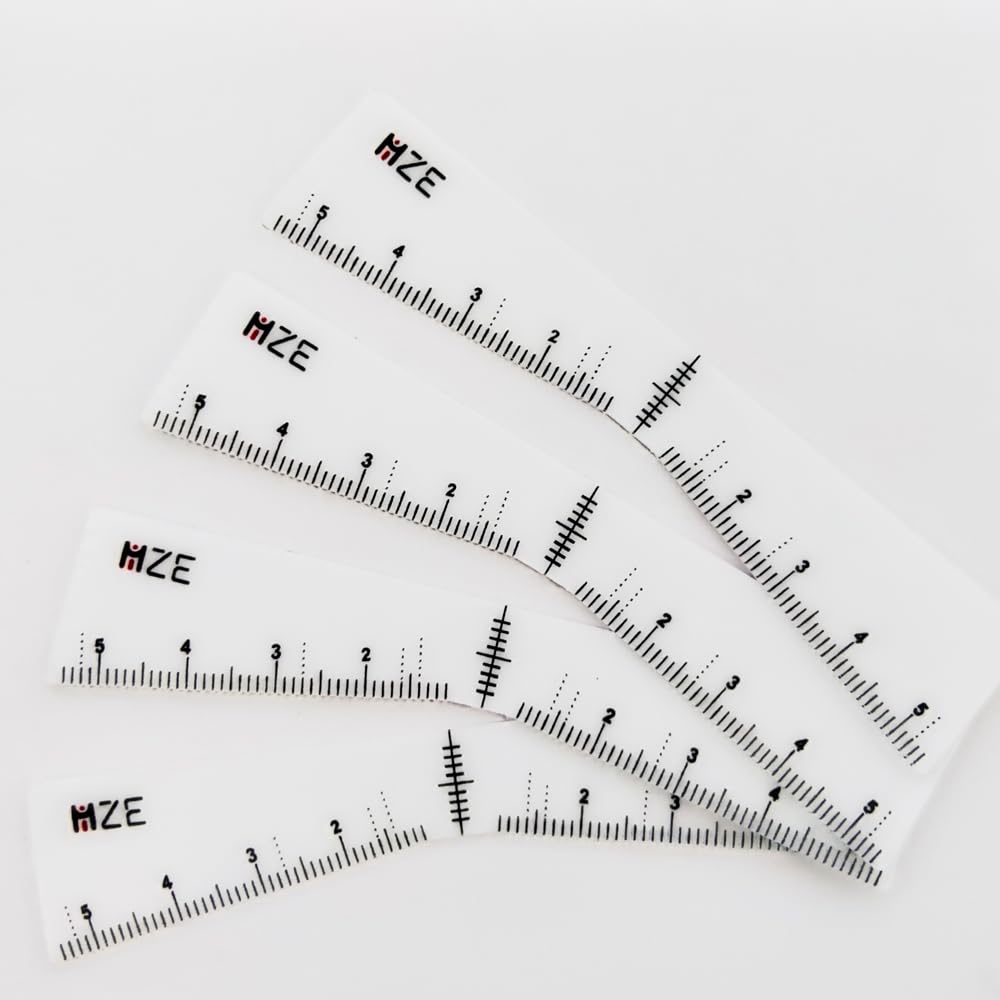 Microblading Eyebrow Ruler Stickers - 10PCS Henna Tattoo Supplies for Perfect Eyebrow Shaping