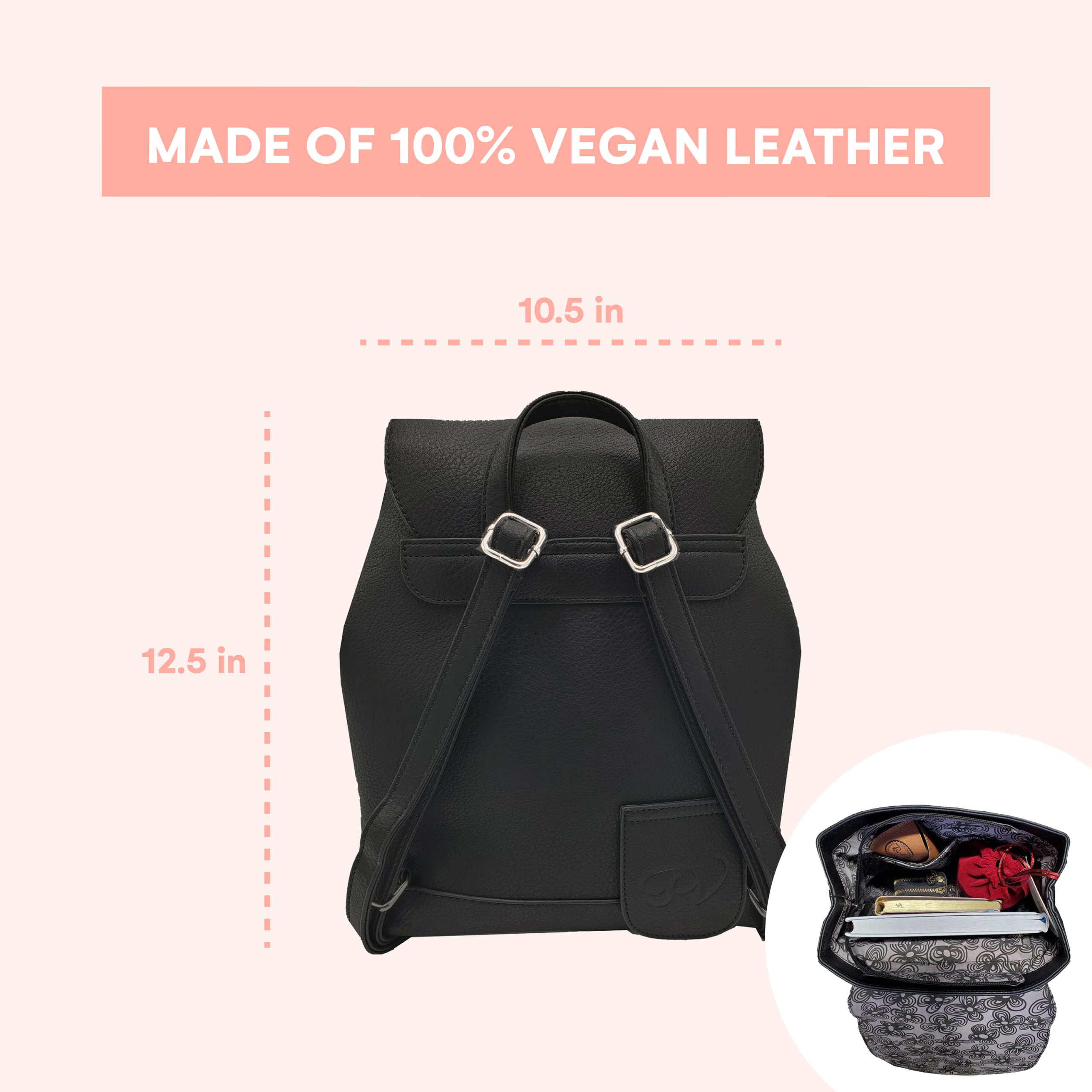PortoVino Tokyo Insulated Wine Backpack - Stylish Hidden Spout Design Holds 2 Bottles, Perfect for Travel, Concerts & Bachelorette Parties | Great Wine Gift for Women & Wine Lovers | Use for Picnics, Hiking & Outdoor Adventures
