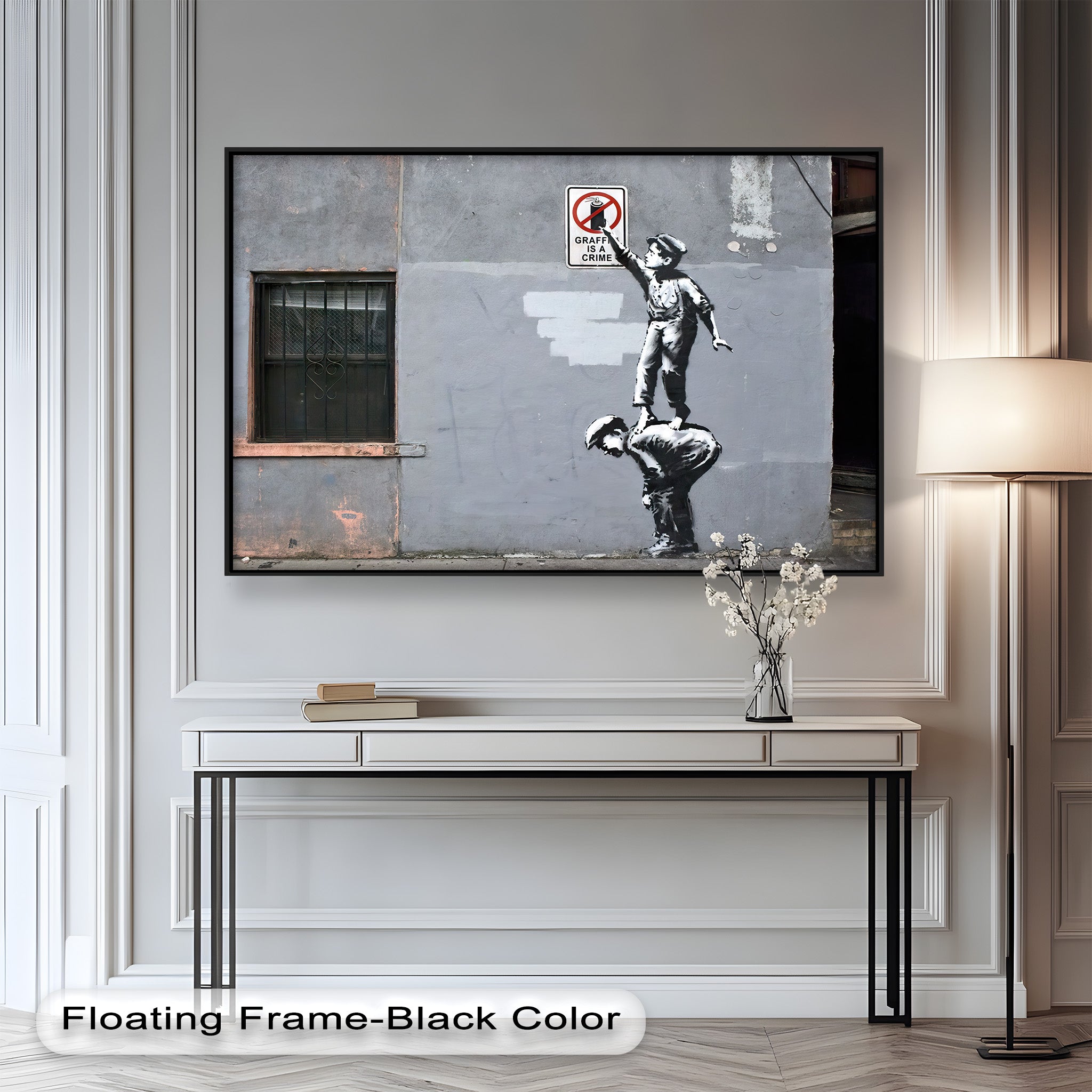 Banksy Oil Painting - Climb for Expression - Unique Street Art for Home & Office Decor