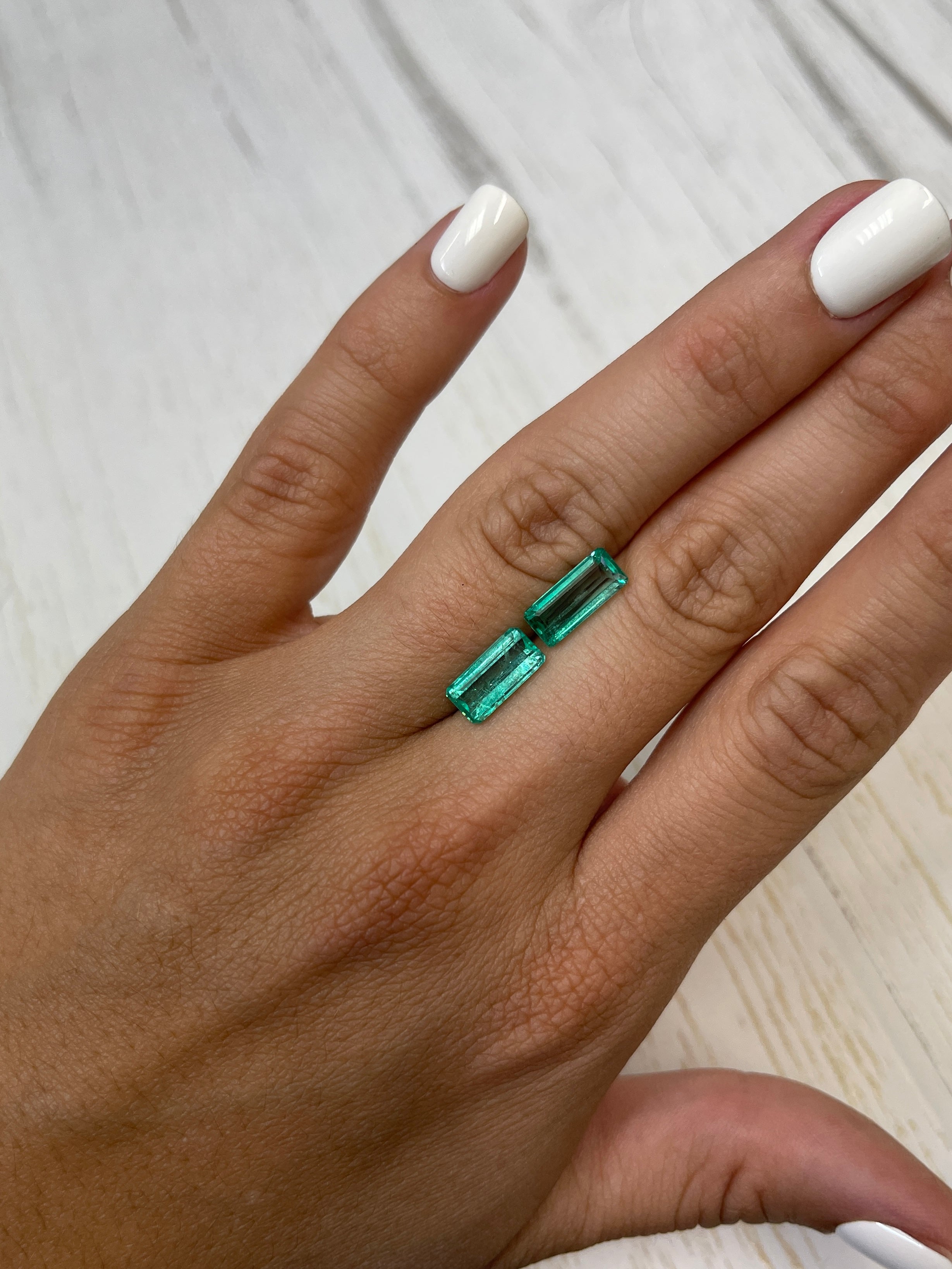 4.63tcw 12x6 Matching Loose Colombian Emeralds - Emerald Cut Gemstones for Jewelry Making, Engagement Rings & Luxury Gifts | Natural Green Precious Stones for Collectors & Designers
