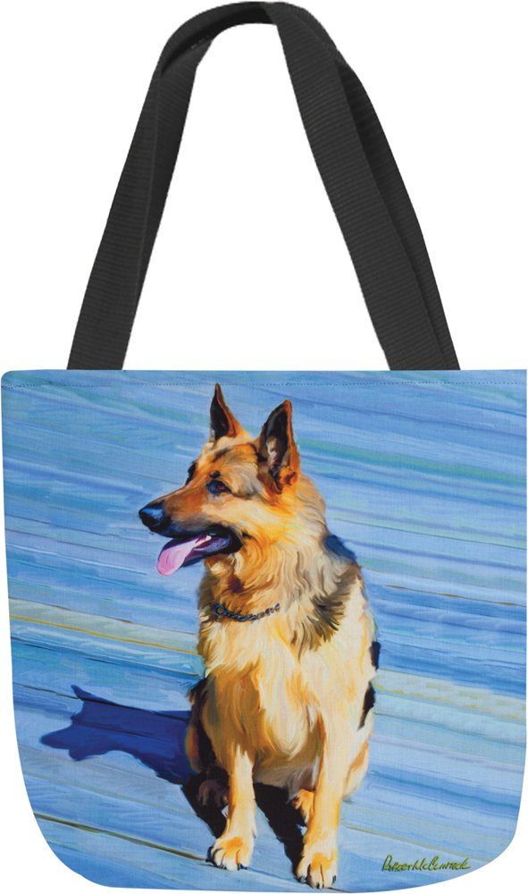 Big Shutz German Shepherd 18 Inch Decorative Tote Bag - Stylish Canvas Shopping Bag for Dog Lovers, Pet Owners & German Shepherd Enthusiasts - Perfect for Groceries, Beach Trips & Daily Use