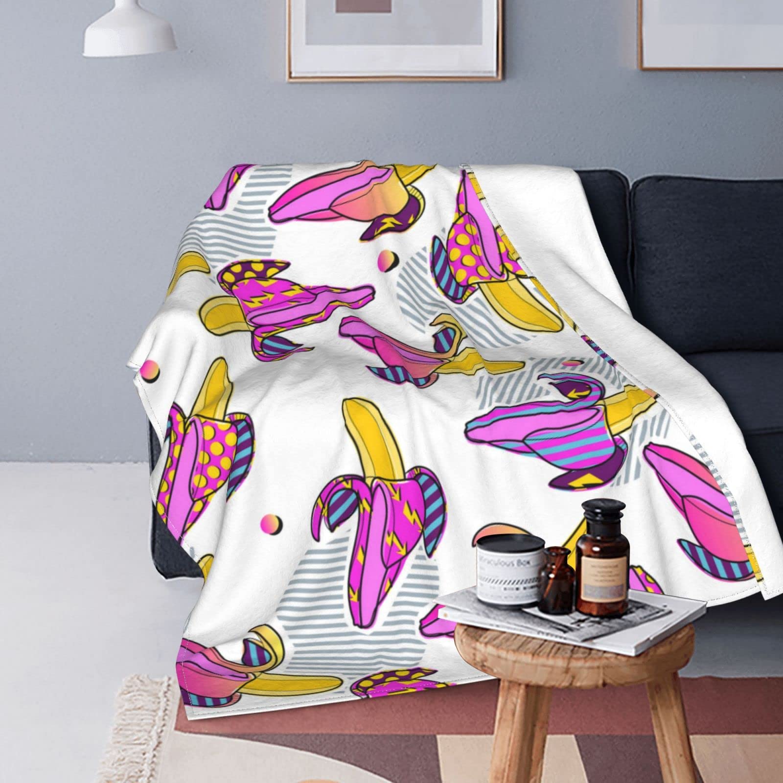 Graffiti Art Fleece Throw Blanket - Ultra Soft Flannel Blanket for Couch, Sofa & Bed - Cozy Youth & Adult Home Decor - Perfect for Living Room, Dorm & Gift Giving