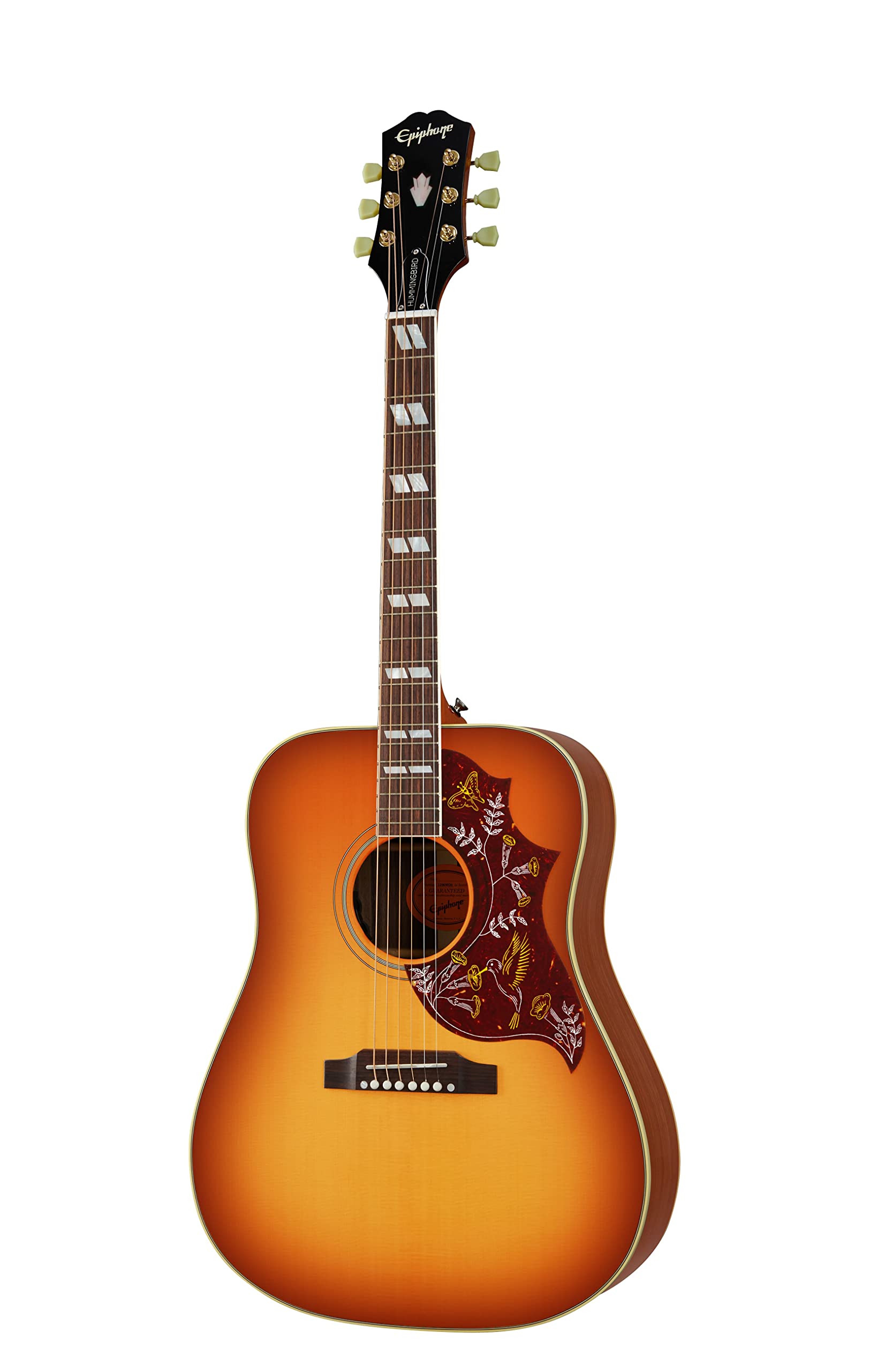 Epiphone Masterbilt Hummingbird Acoustic Electric Guitar - Aged Cherry Sunburst Finish | Professional Performance & Recording | Perfect for Stage, Studio & Home Practice