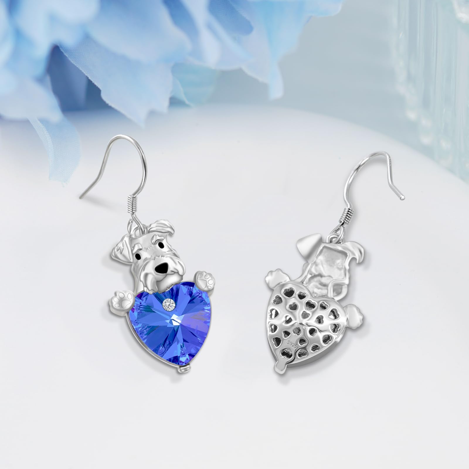 925 Sterling Silver Dog Earrings - Cute Golden Retriever, Schnauzer, German Shepherd, Poodle & Yorkie Dangle Earrings | Perfect Gift for Women Dog Lovers | Great for Casual Wear, Date Nights & Pet-Themed Parties