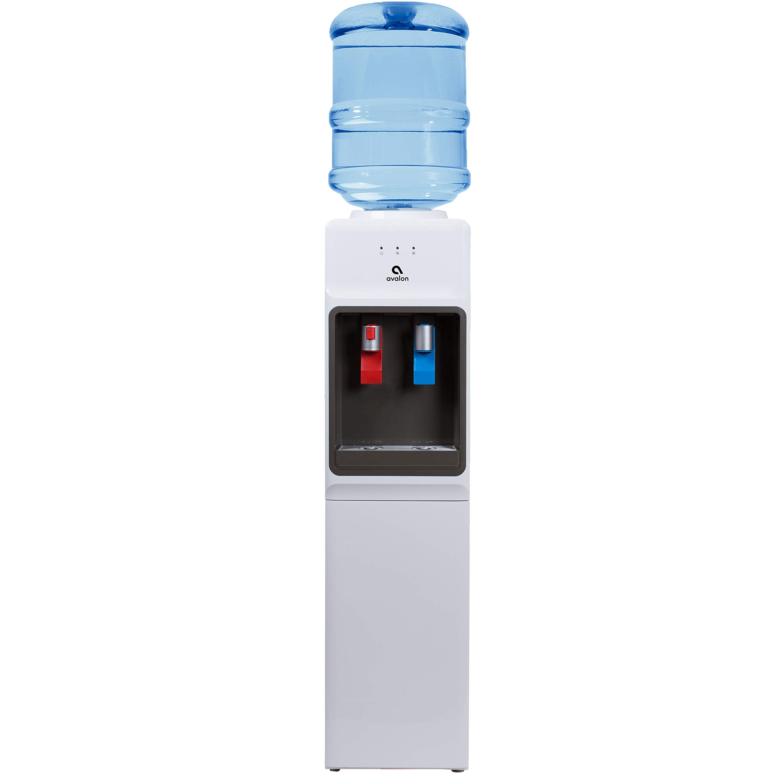 Avalon Top Loading Water Cooler Dispenser with Hot & Cold Water - Child Safety Lock, Slim Space-Saving Design for Home & Office - Compatible with 3 & 5 Gallon Bottles - UL Certified - Perfect for Kitchens, Break Rooms and Dormitories