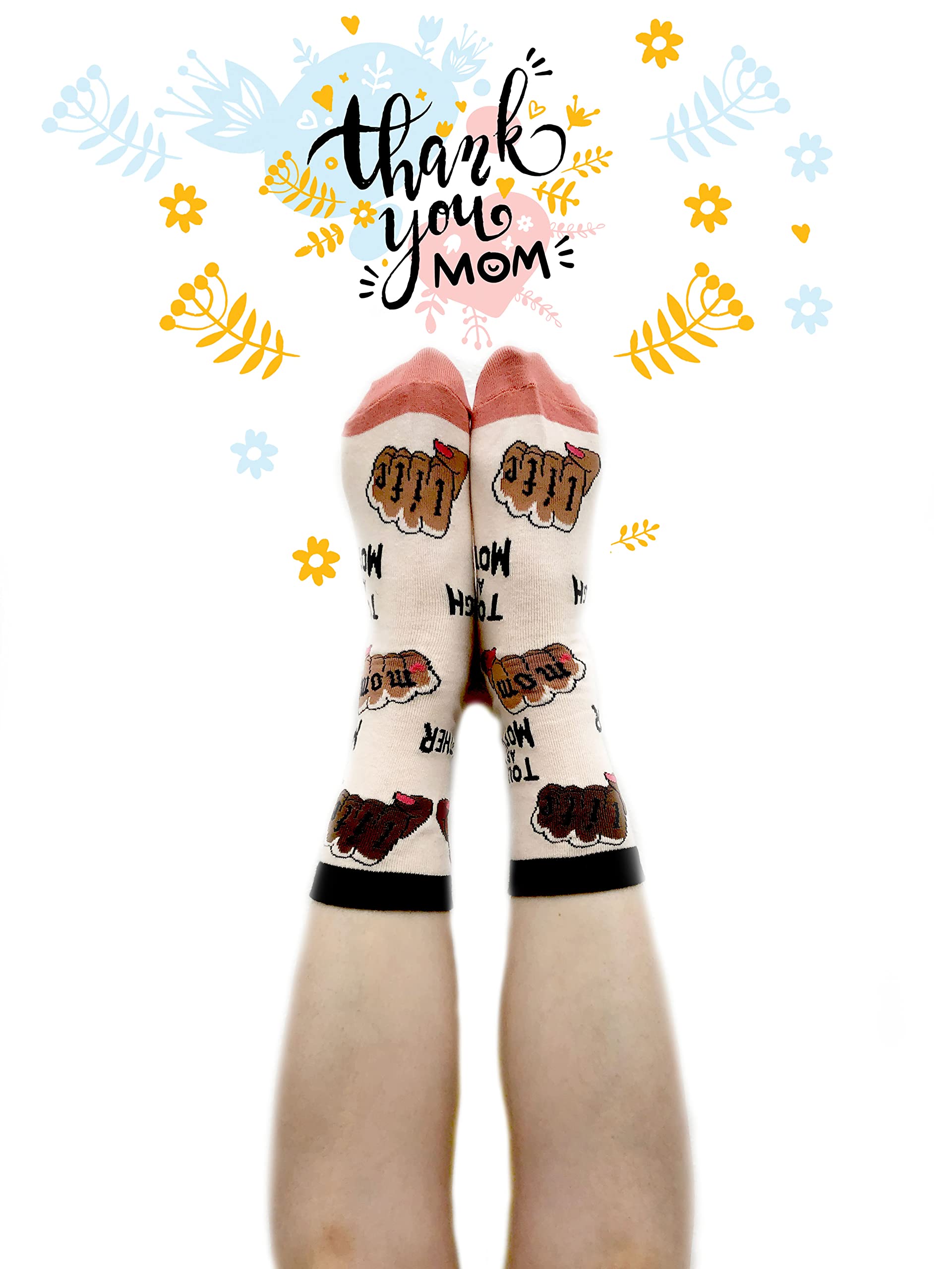 Oooh Yeah Women's Fun & Crazy Novelty Crew Socks - Positive, Funny & Cool Socks for Everyday Wear, Gifts & Office Fashion