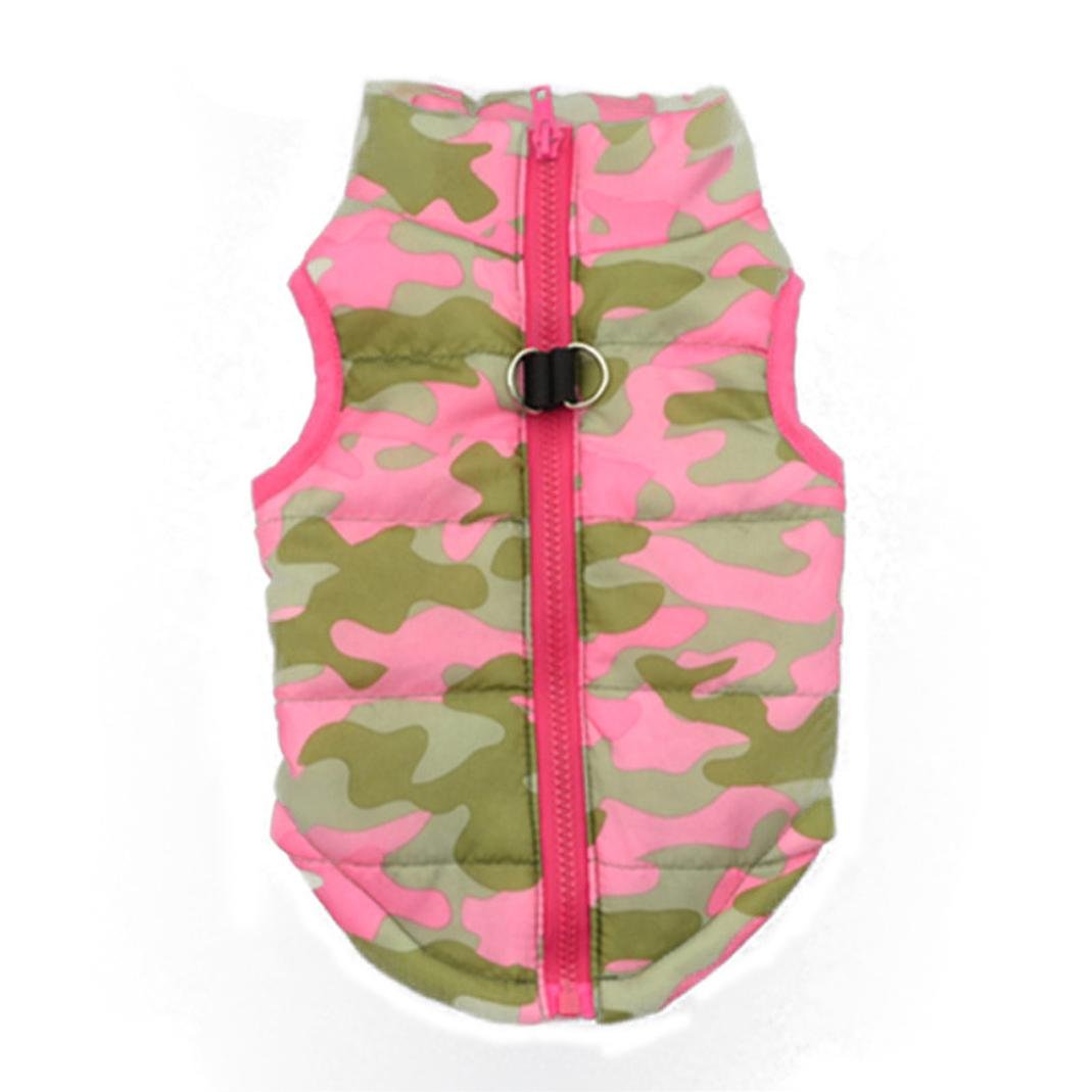 Camouflage Small Dog Vest Harness - Winter Warm Puppy Coat with Zipper | Waterproof Pet Jacket for Outdoor Adventures, Hiking & Cold Weather Protection