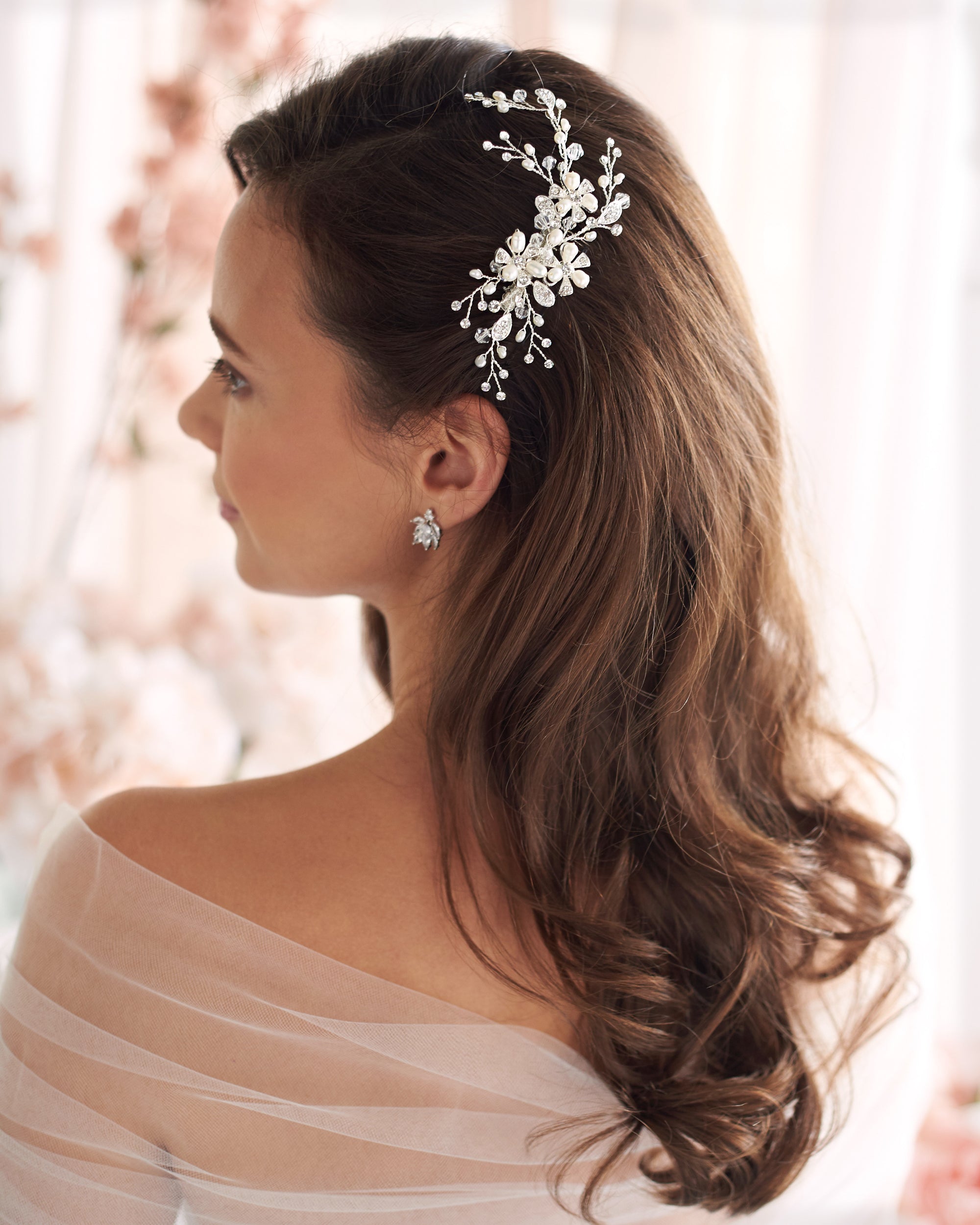 Angela Pearl Comb - Elegant Hair Accessory for Women | Perfect for Weddings, Prom & Special Occasions