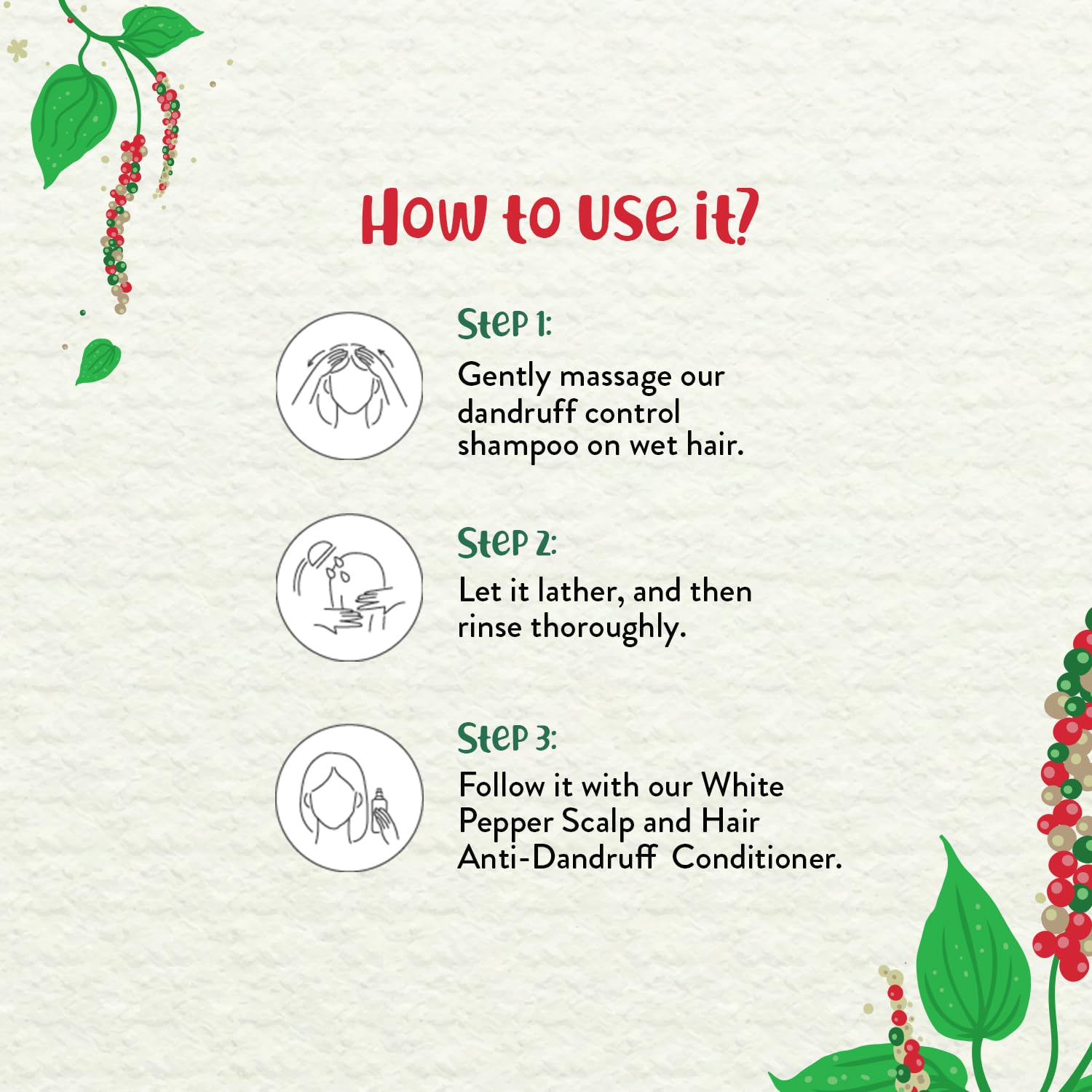 FLEUR COLONIE Anti Dandruff Dog Shampoo with White Pepper & Inga Bark Extract - Itchy Scalp Relief, Hair Repair for Dogs - 300ml - Perfect for Bathing & Grooming Pets with Sensitive Skin