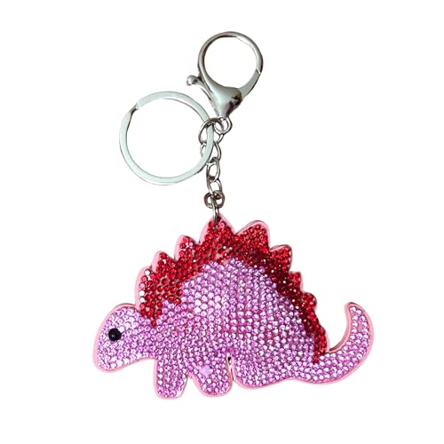 Pink Stegosaurus Dinosaur (Silver)