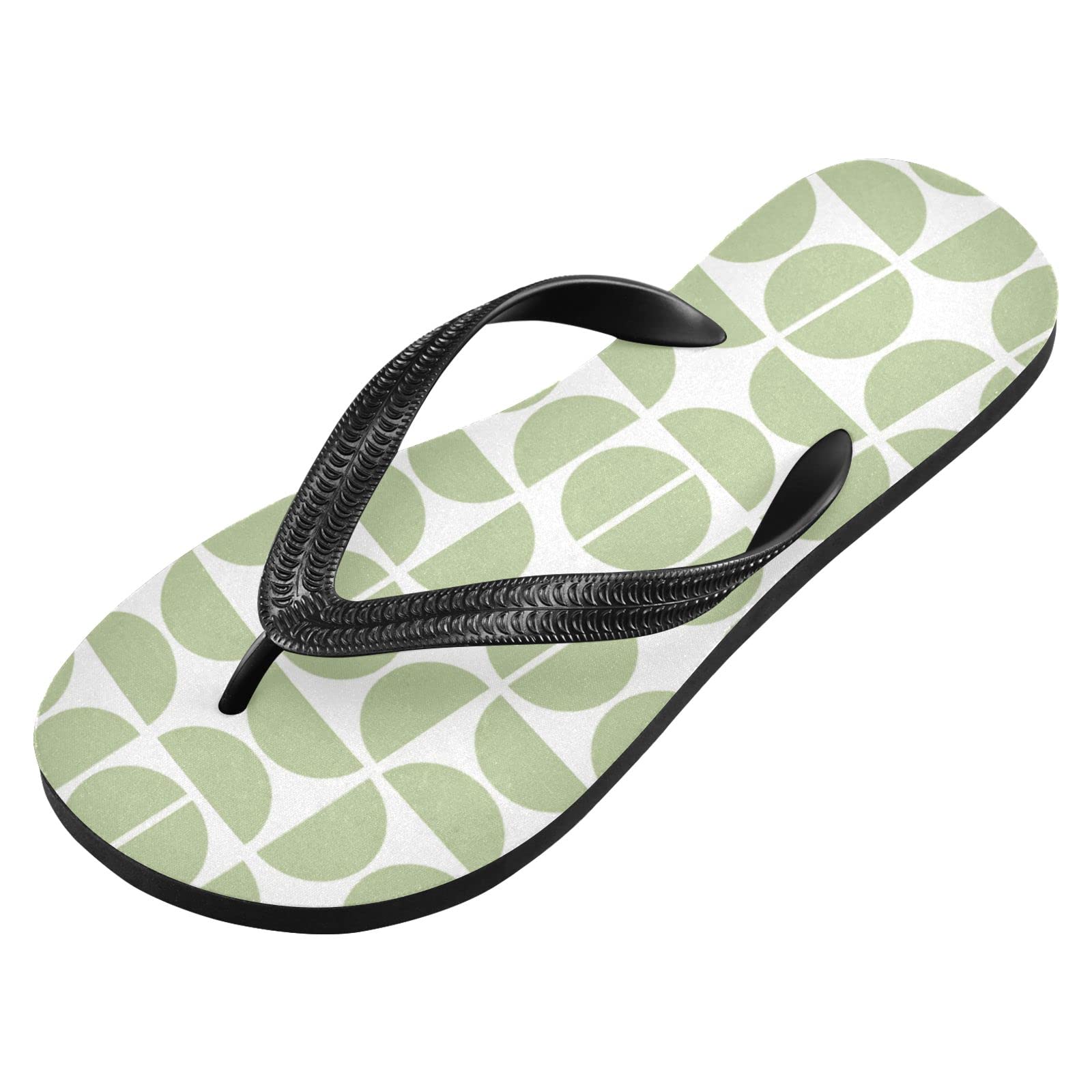 **Non-Slip Green Flip Flops for Women & Men - Comfortable Rubber Beach Sandals with Straps for Summer, Travel, Swimming, Pool Party & Shower**    *Perfect for beach vacations, poolside lounging, and quick showers!*