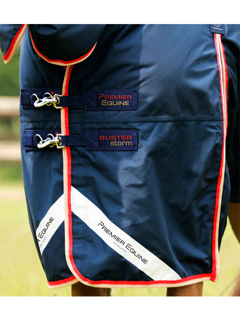 Premier Equine Buster 200g Turnout Combo with Snug Neck - Heavyweight Winter Horse Blanket for Cold Weather Riding & Stable Use