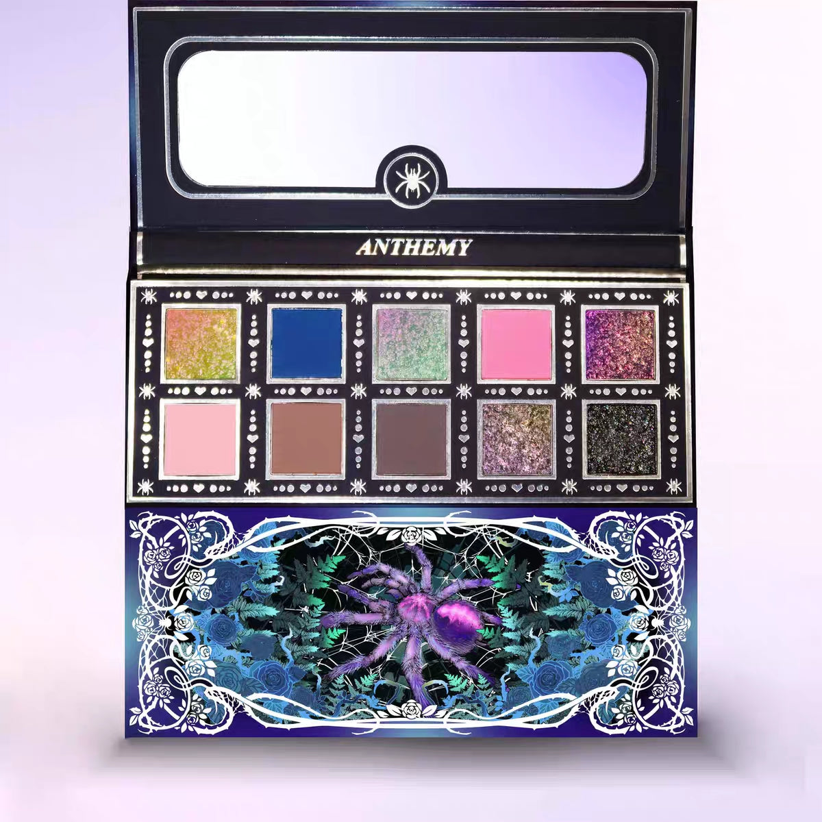 Anthemy Living Creatures Compendium 2.0 Moon Series - Furry Tarantula Chameleon Eyeshadow Palette | Vegan Makeup Kit for Halloween, Cosplay & Night Out Looks