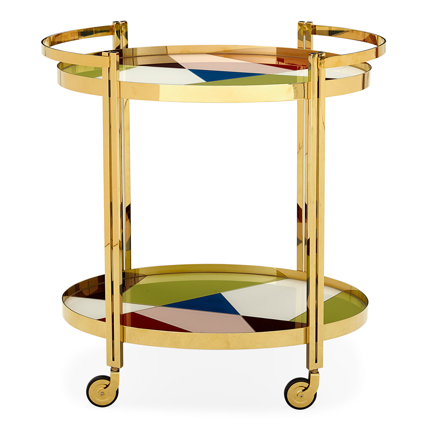 Torino Bar Cart - Modern Rolling Drink Cart with Wheels for Home, Office, or Party Use | Stylish Mobile Beverage Station for Cocktails, Wine & Coffee