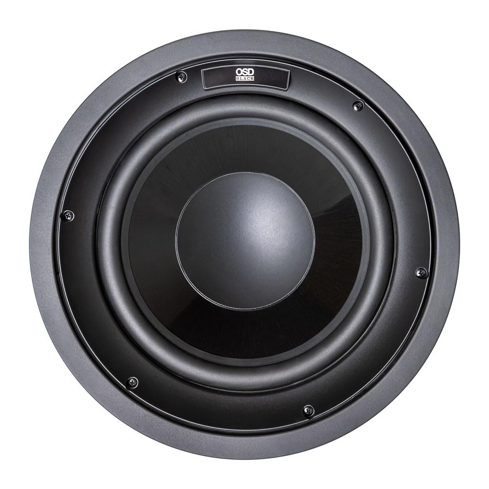 OSD Black 10-Inch In-Ceiling Subwoofer with Long Excursion Graphite Woofer - 200W Power with Ceiling Bracket - Perfect for Home Theater, Dolby Atmos Systems & Multi-Room Audio