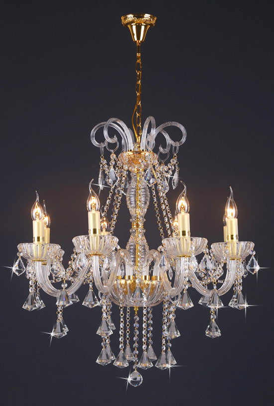 Harper Crystal Chandelier - Elegant Modern Ceiling Light Fixture for Dining Room, Living Room & Bedroom | Perfect for Home Decor & Wedding Venues