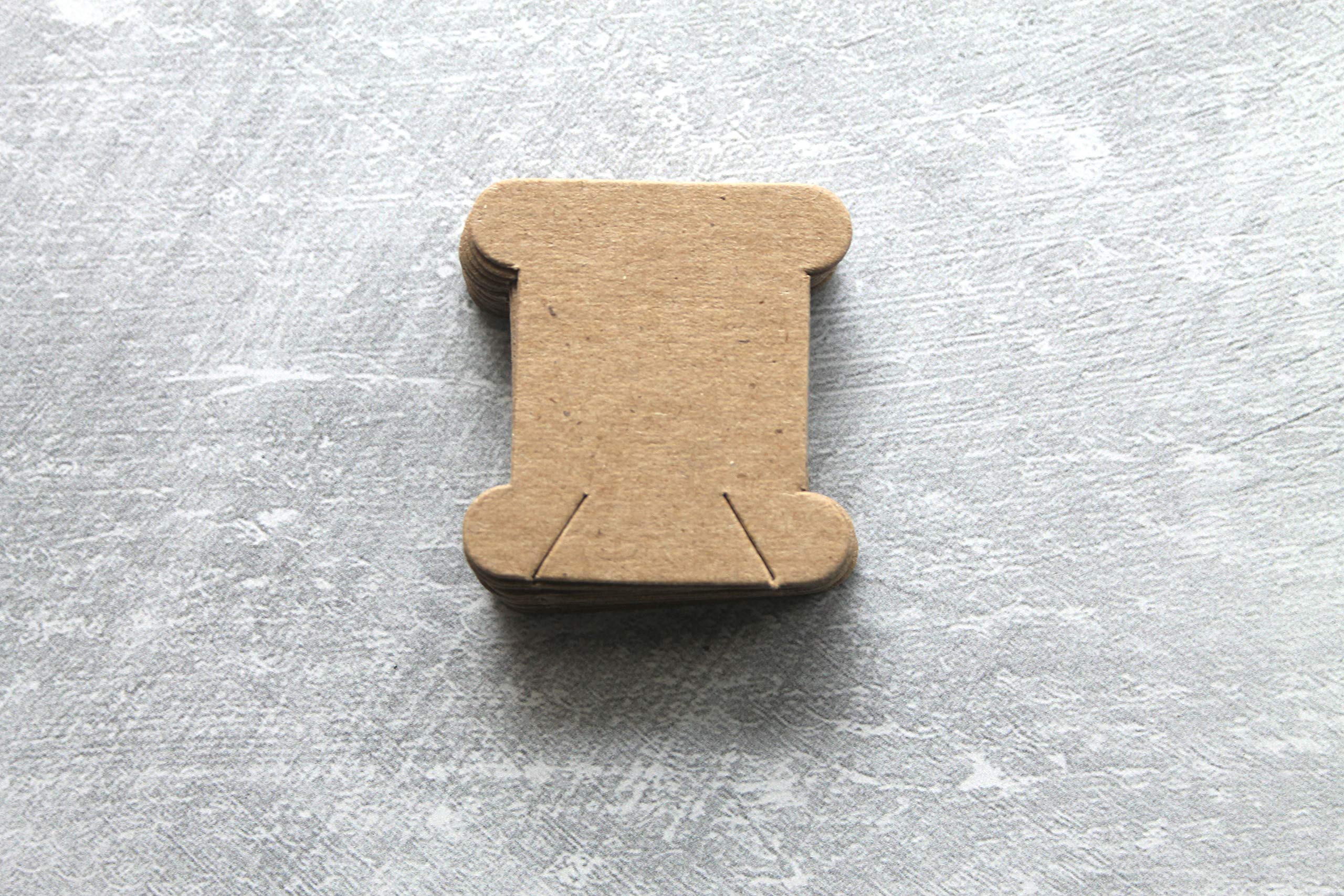 100-Pack Kraft Brown Cardboard Floss Cards for Organizing Embroidery Floss, Yarn & Threads - Perfect for DIY Crafts, Sewing Projects & Handmade Gift Wrapping