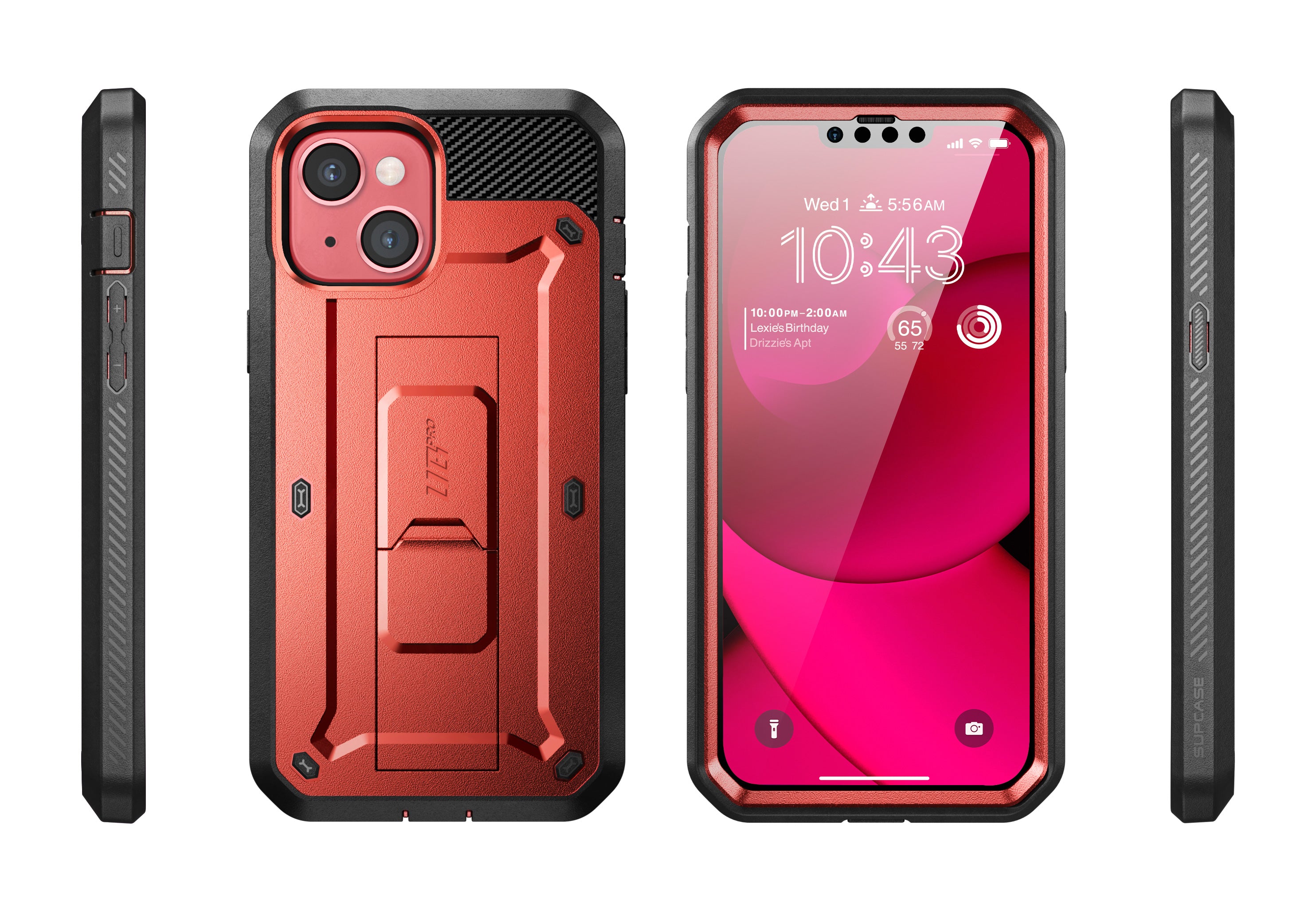 iPhone 14 Plus 6.7 Inch Unicorn Beetle PRO Heavy Duty Rugged Case - Shockproof, Drop Protection, Built-in Screen Protector | Metallic Red (Open Box) - Perfect for Outdoor Adventures, Construction Work & Extreme Sports