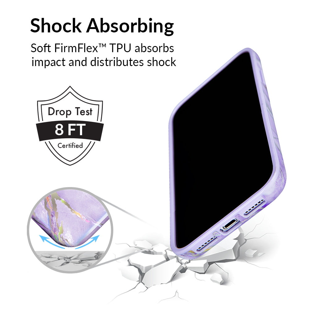 Purple Holographic Moonstone iPhone Case - Durable & Stylish Phone Cover for iPhone 13/14/15 Pro Max - Perfect for Everyday Use, Travel & Gift Giving
